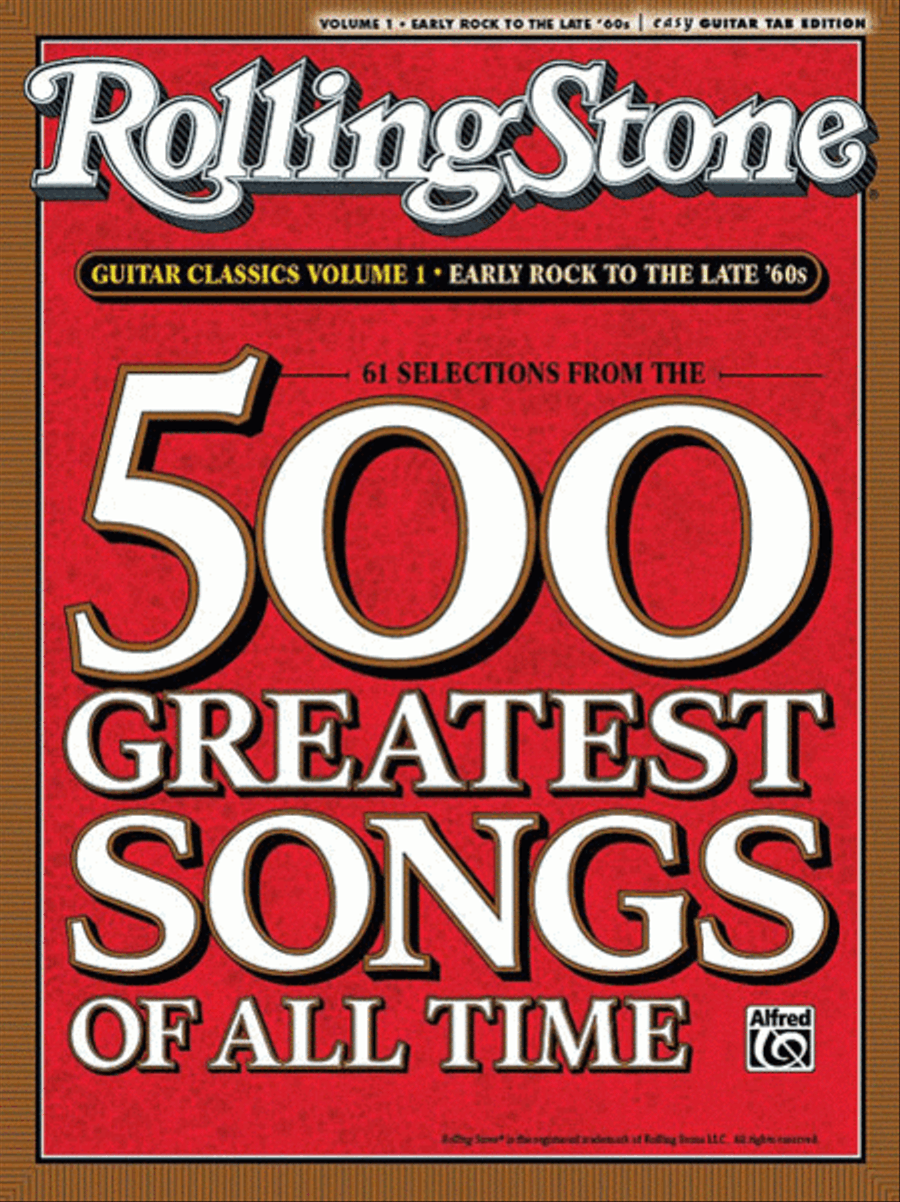 Selections from Rolling Stone Magazine's 500 Greatest Songs of All Time Guitar Tablature scores gallery preview page 1