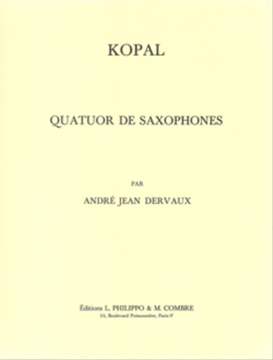 Kopal Saxophone Quartet scores gallery preview page 1
