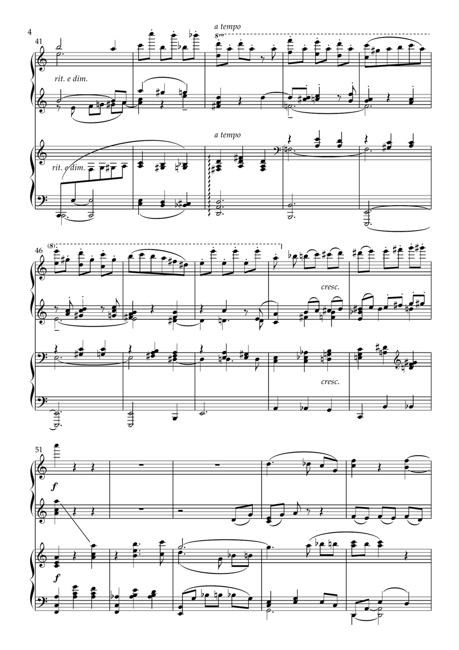 Love's Sorrow (Liebesleid) | Kreisler-Rachmaninoff (piano four hands) Piano Duet scores gallery preview page 5