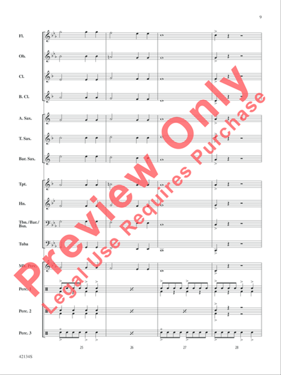 Warp Speed Concert Band scores gallery preview page 13