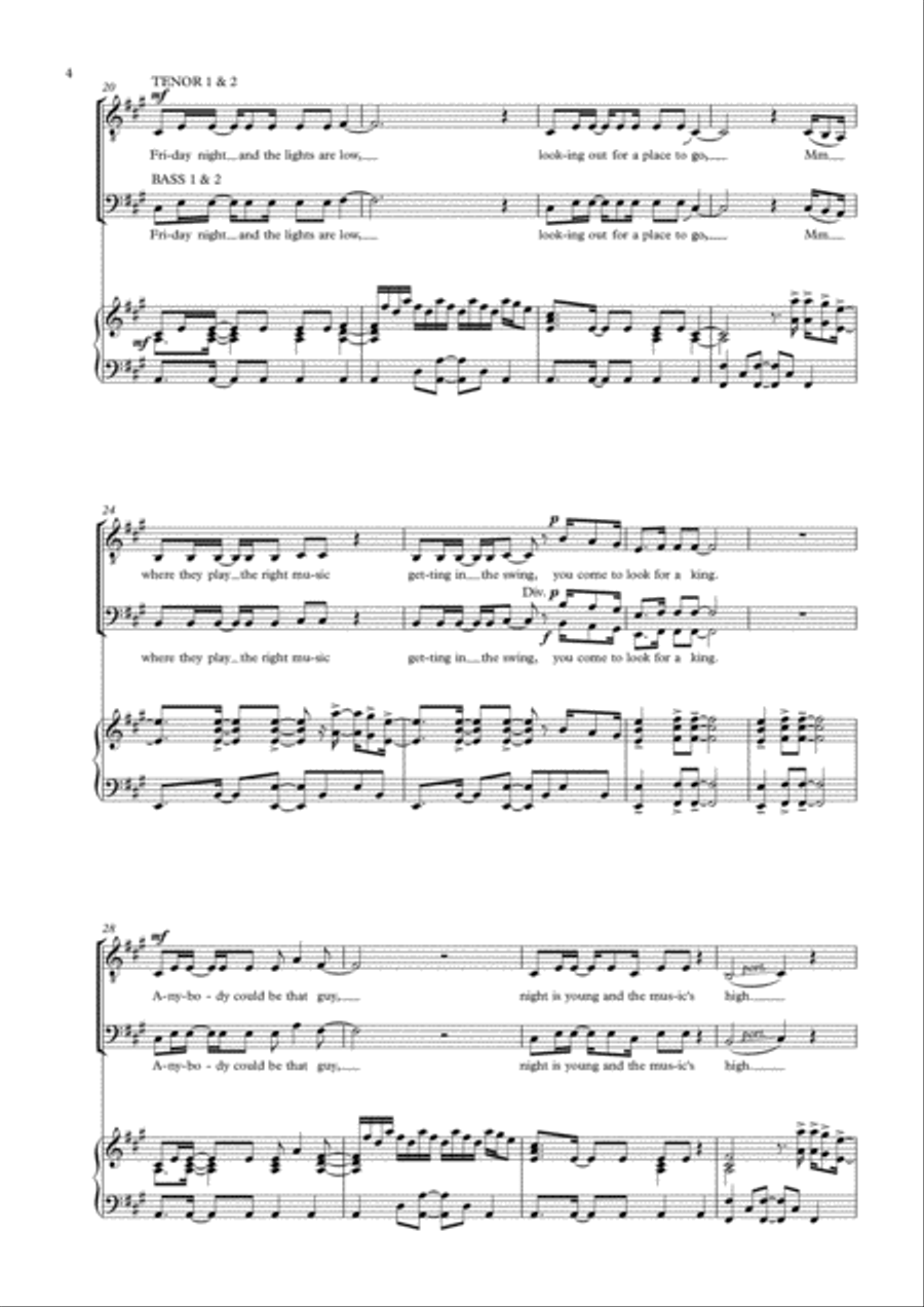 Dancing Queen Dancing Queen TTBB scores gallery preview page 4
