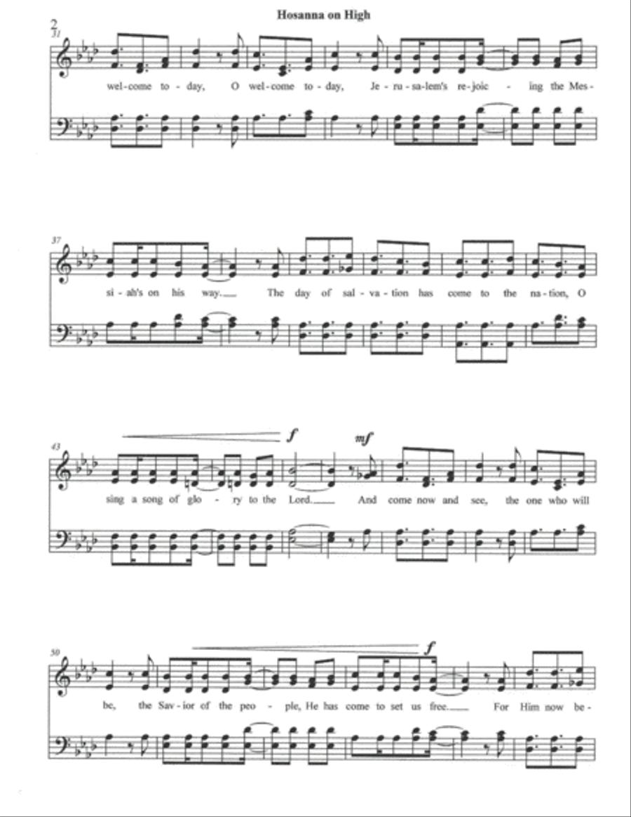 Hosanna on High Hosanna on High 4-Part scores gallery preview page 2