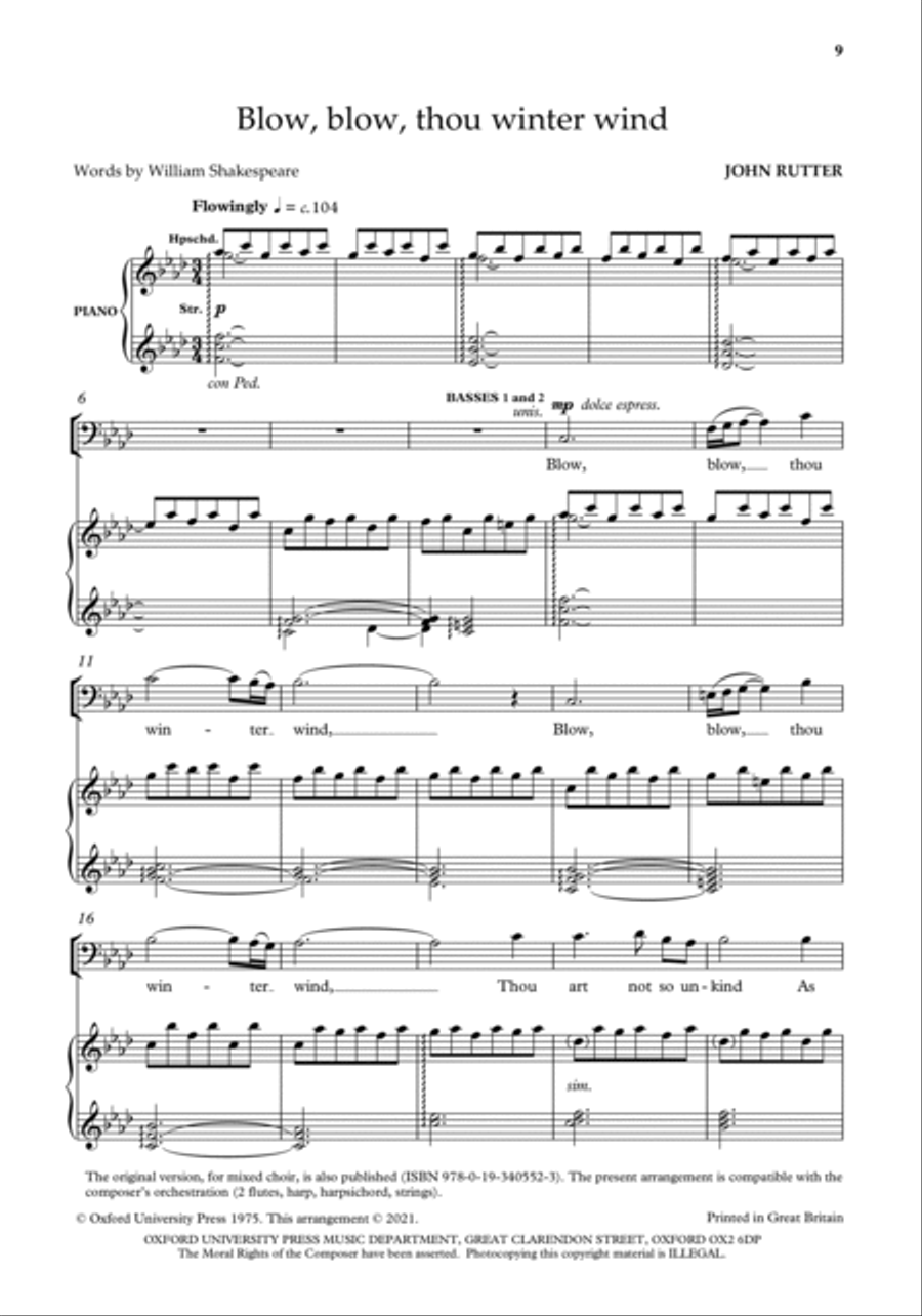 John Rutter Choral Works for TTBB choirs TTBB scores gallery preview page 5