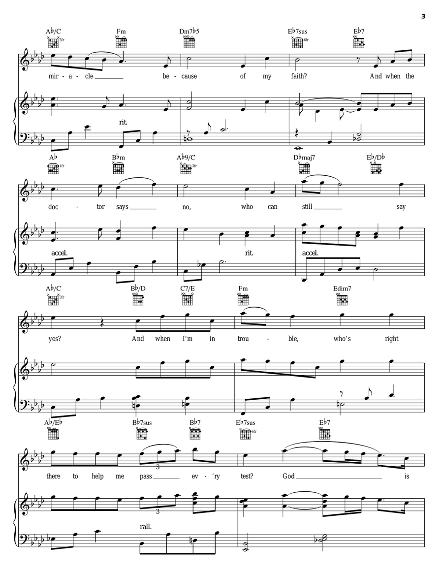 God Is Able Piano, Vocal, Guitar scores gallery preview page 3
