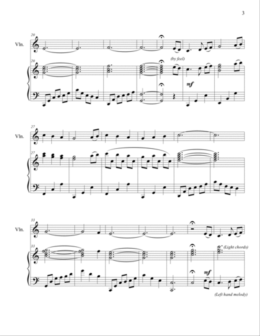 The First Noel (Piano and Violin) Violin Solo scores gallery preview page 3