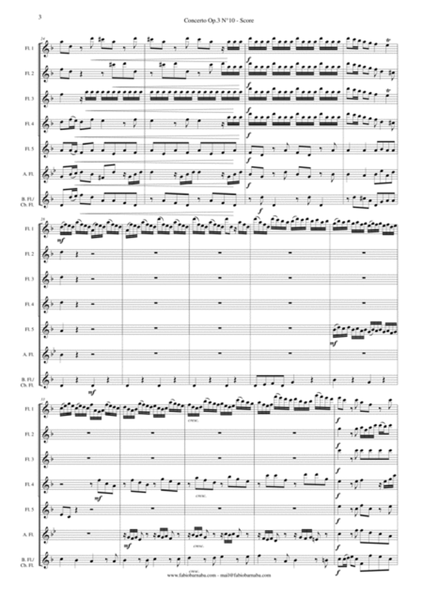Vivaldi: Concerto Op.3 n°10 - for 4 Flutes and Flute Choir image number null