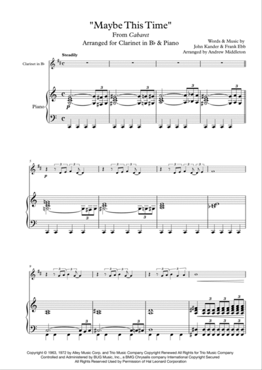 Maybe This Time Small Ensemble scores gallery preview page 3