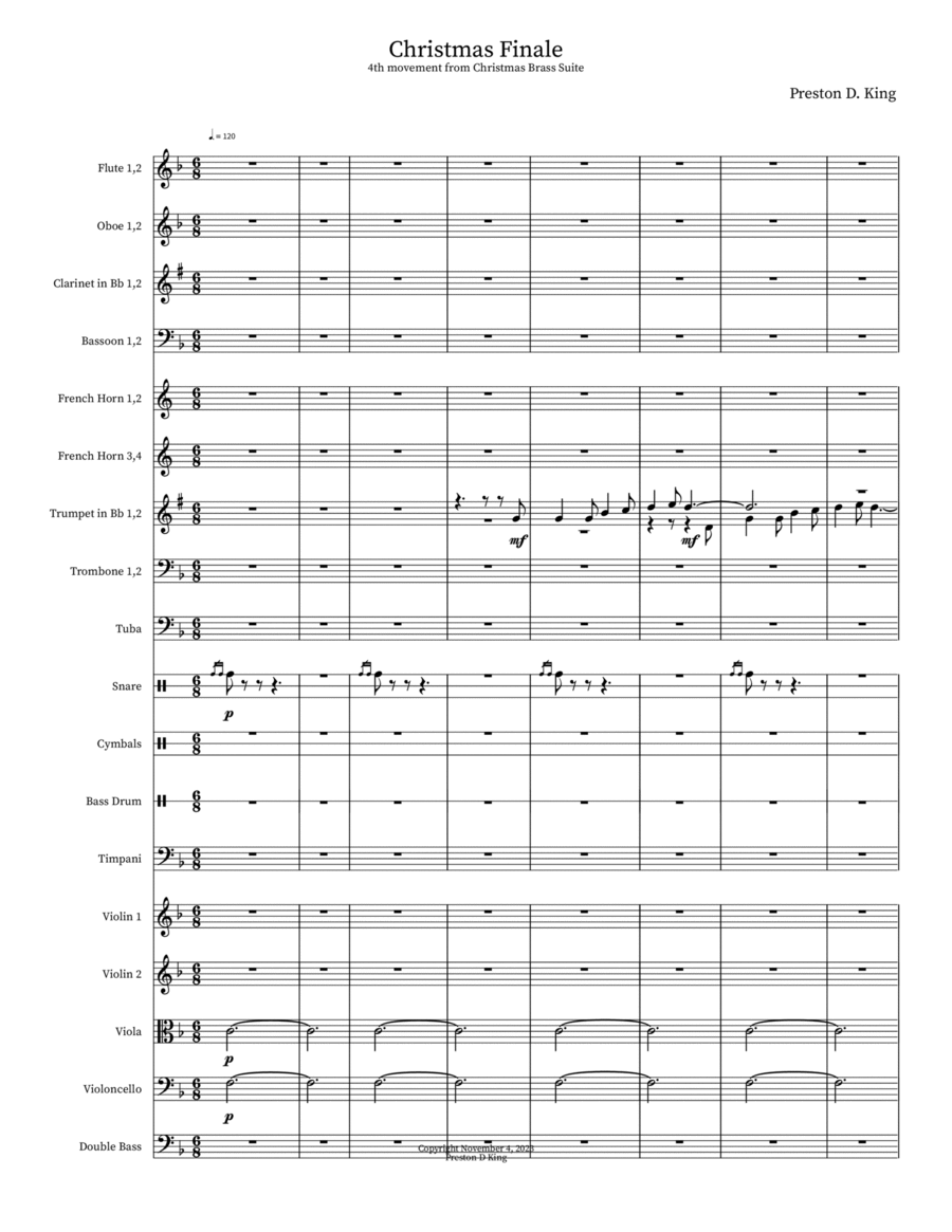Christmas Finale Christmas Finale Bassoon scores gallery preview page 1