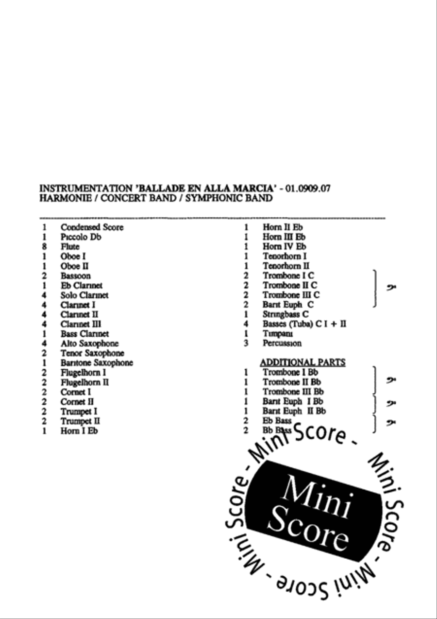 Ballade en Alla Marcia Ballade en Alla Marcia Concert Band scores gallery preview page 3