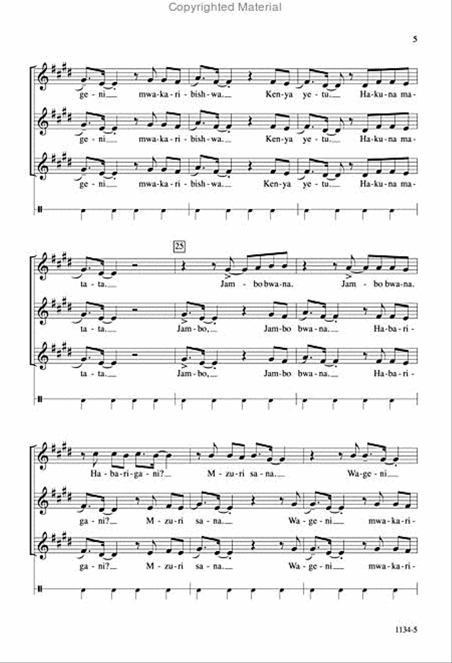 Jambo - SSA Octavo SSA scores gallery preview page 4