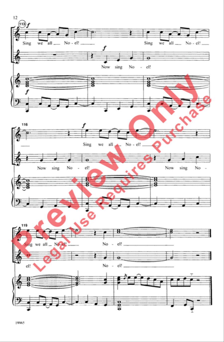 African Noel Unison Choir scores gallery preview page 12