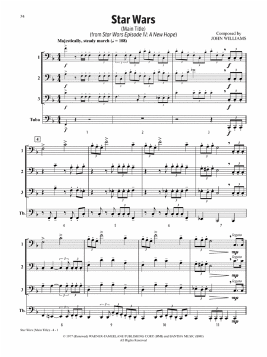 Solos, Duets & Trios for Winds -- Movie Favorites Small Ensemble scores gallery preview page 5
