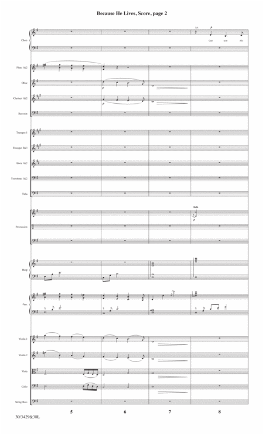 Because He Lives - Orchestral Score and CD with Printable Parts Choir scores gallery preview page 5
