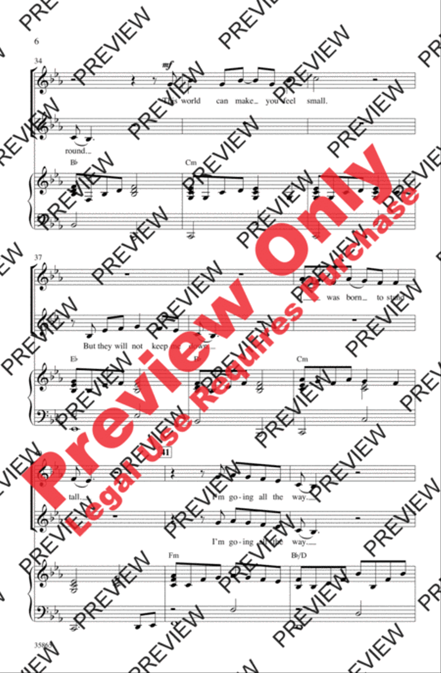 Born to Be Somebody (from Never Say Never) 2-Part scores gallery preview page 6