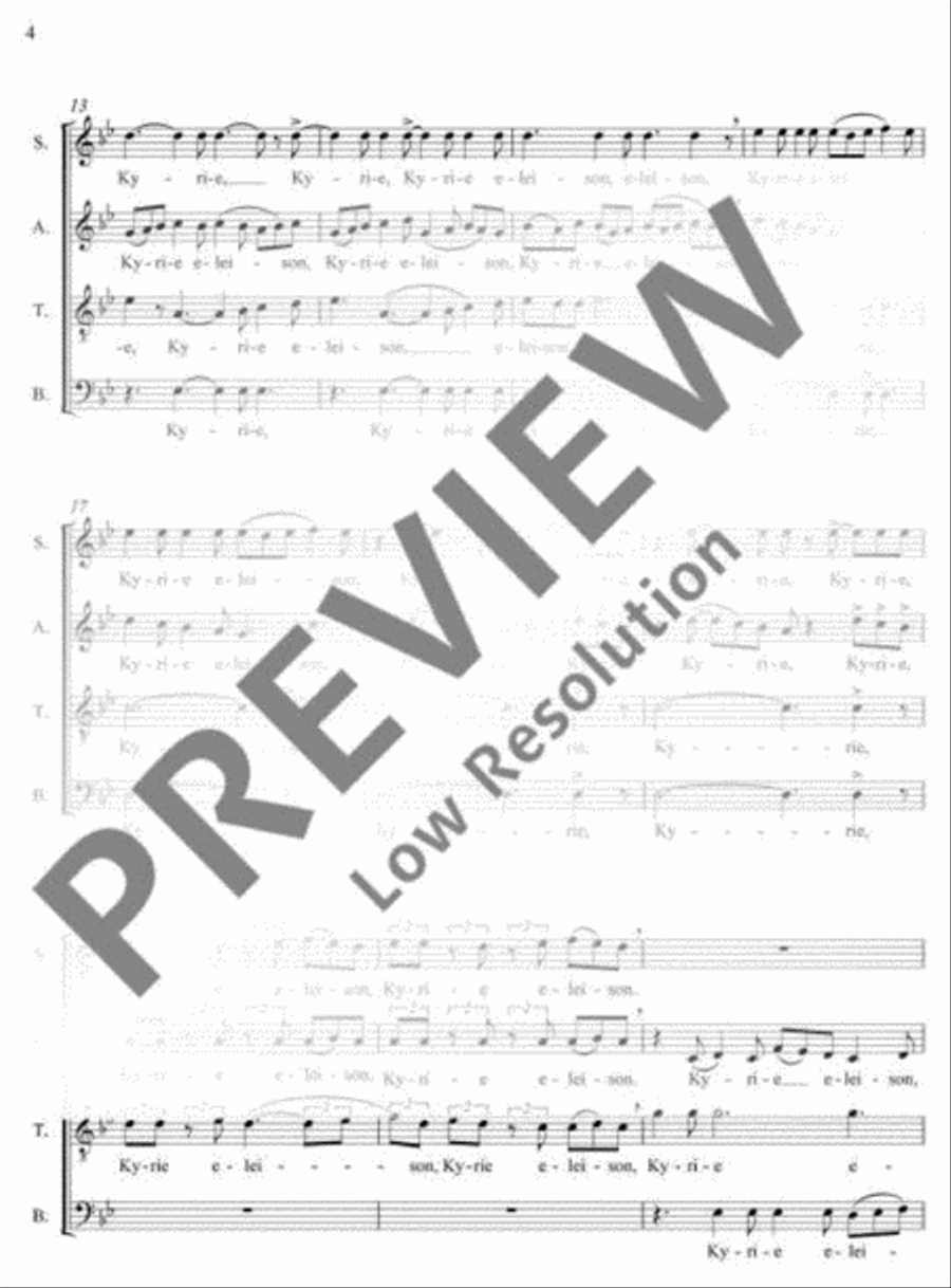 Missa brevis 4-Part scores gallery preview page 5