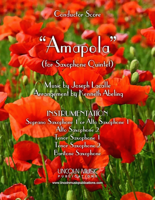 Book cover for Amapola (for Saxophone Quintet SATTB or AATTB)
