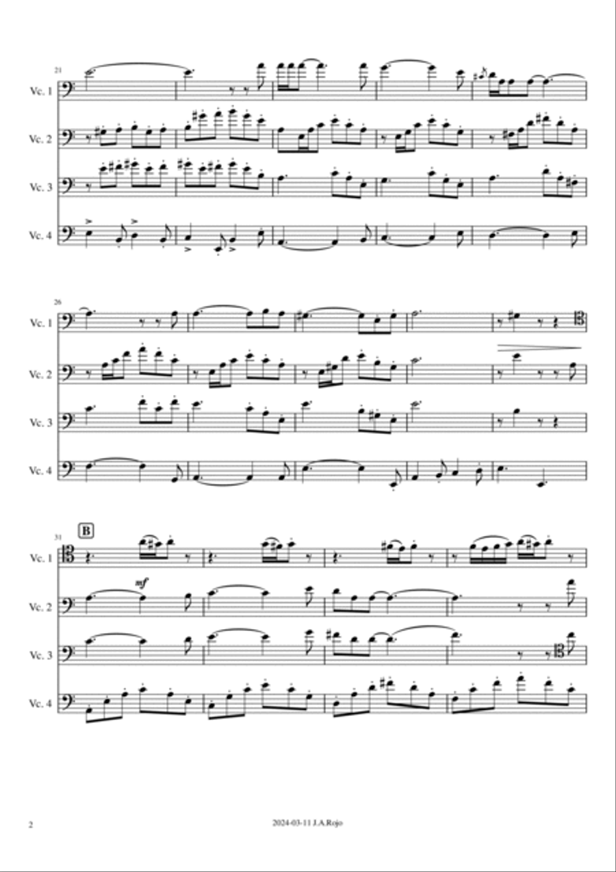 The House Of The Rising Sun String Quartet scores gallery preview page 2
