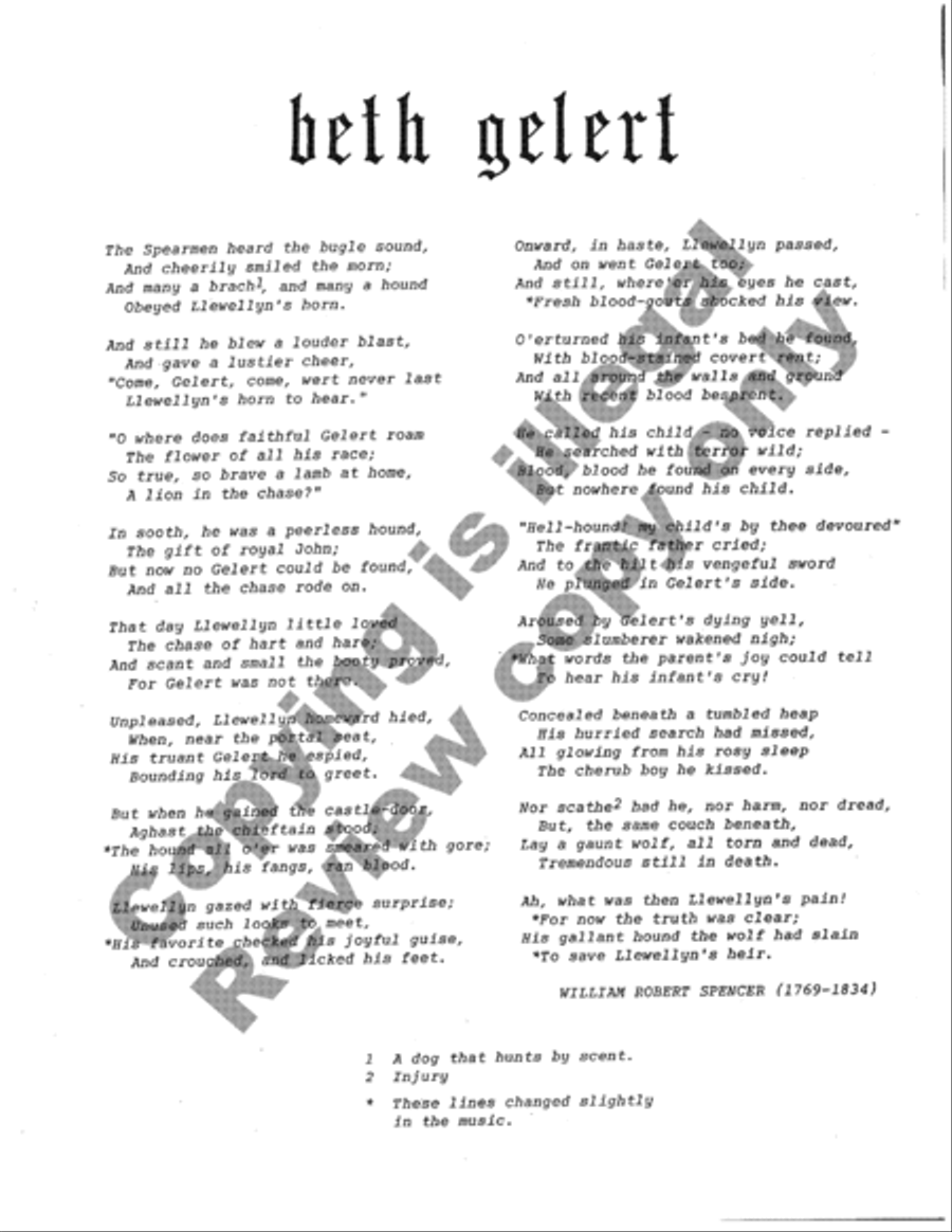 Beth Gelert 4-Part scores gallery preview page 21