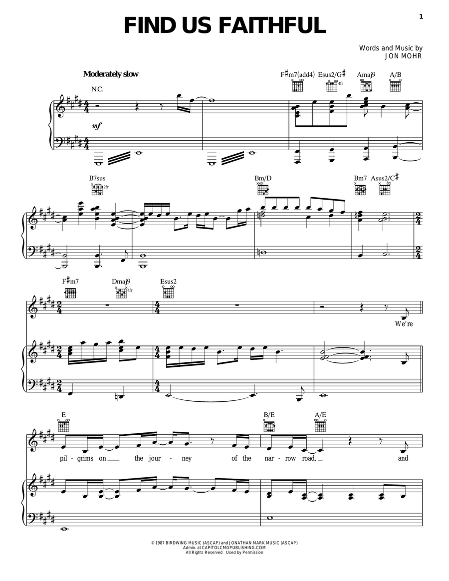 Find Us Faithful Guitar scores gallery preview page 1