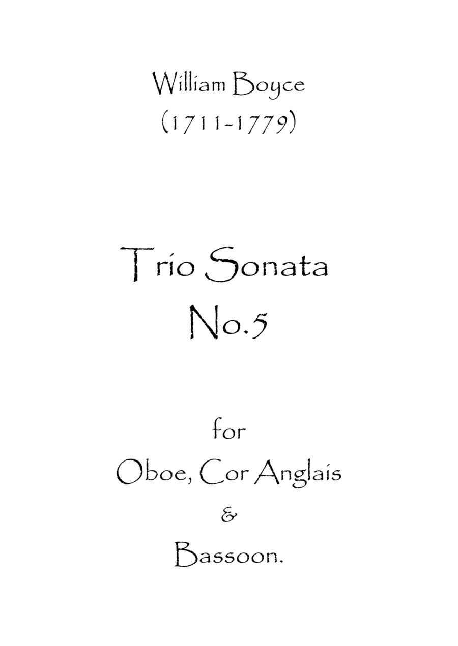 Trio Sonata No.5 Woodwind Trio scores gallery preview page 1