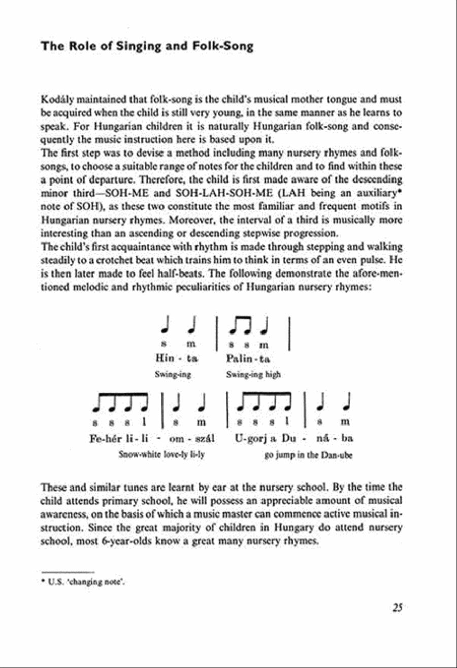 Kodály's Principles in Practice