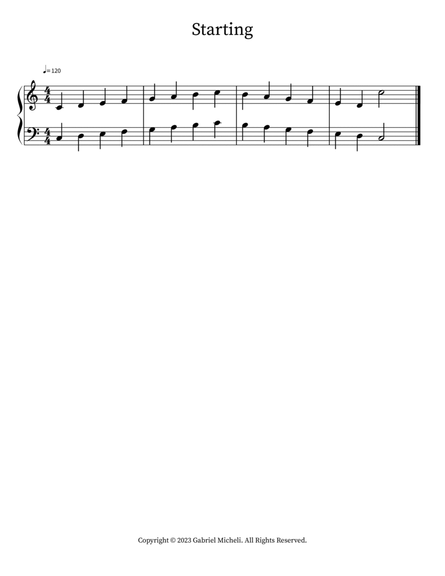 Starting Easy Piano scores gallery preview page 1