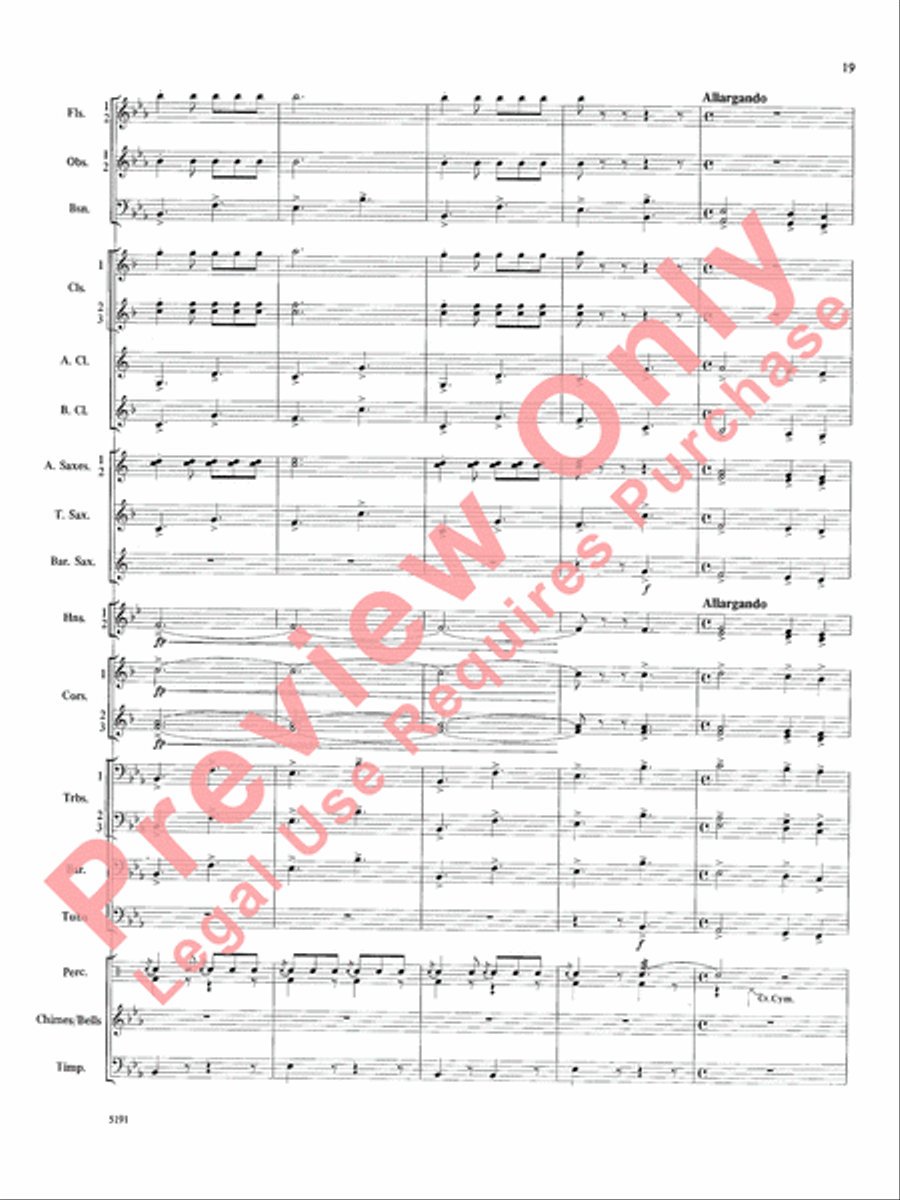 Wind Chimes Concert Band scores gallery preview page 20
