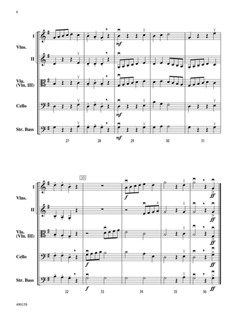 Petite Suite Française: Score