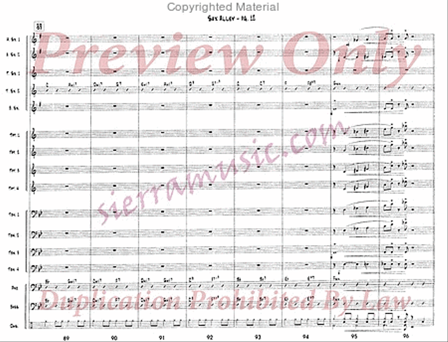 Sax Alley Jazz Ensemble scores gallery preview page 13