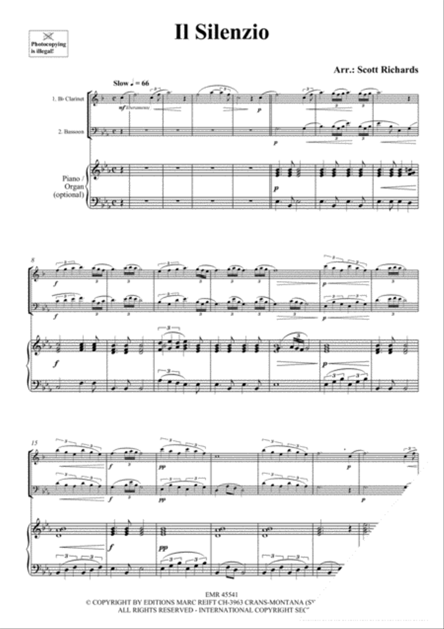 Il Silenzio Bassoon scores gallery preview page 4