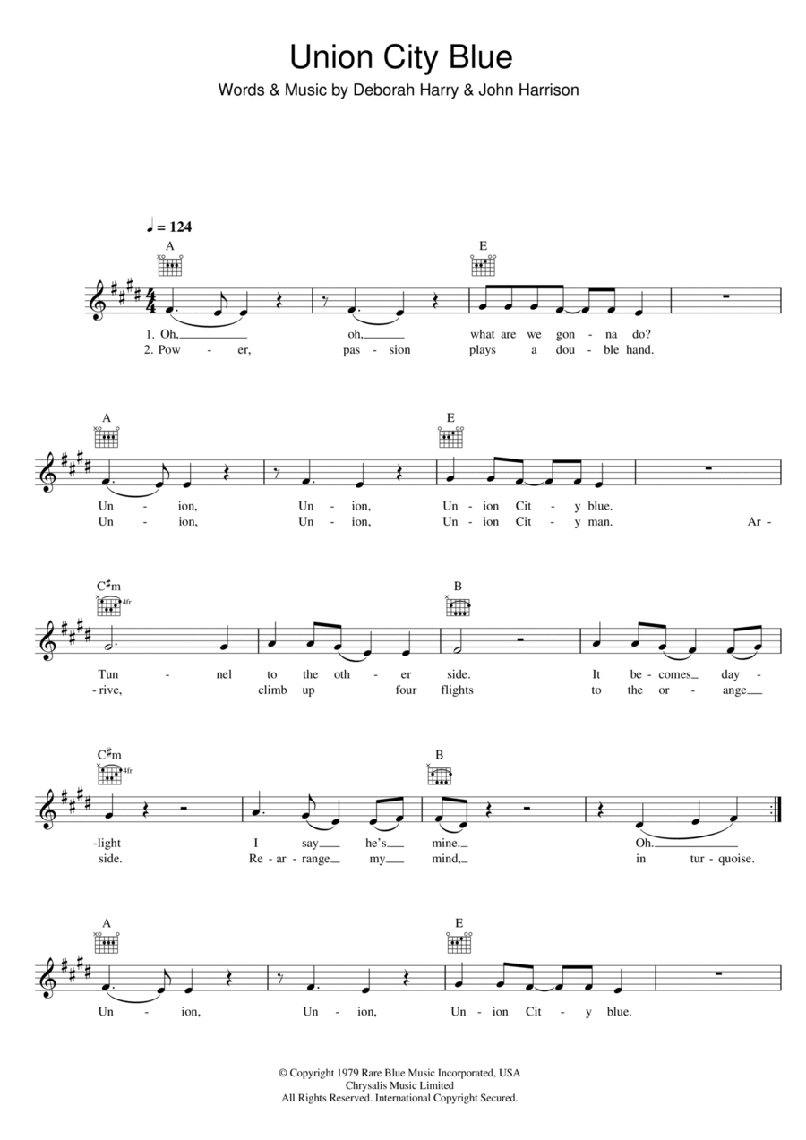 Union City Blue Piano scores gallery preview page 1