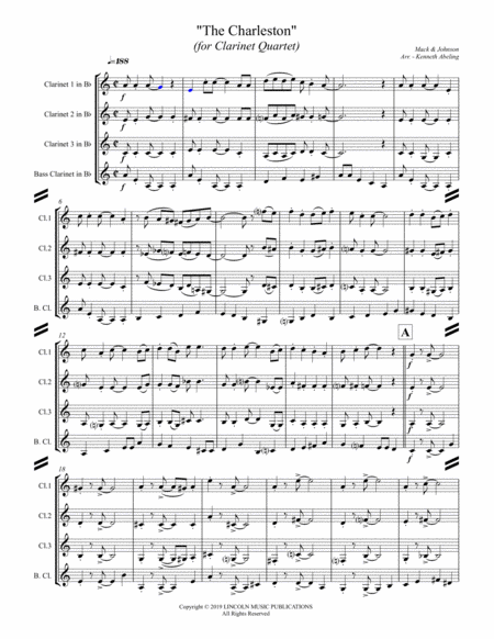 Charleston (for Clarinet Quartet) image number null