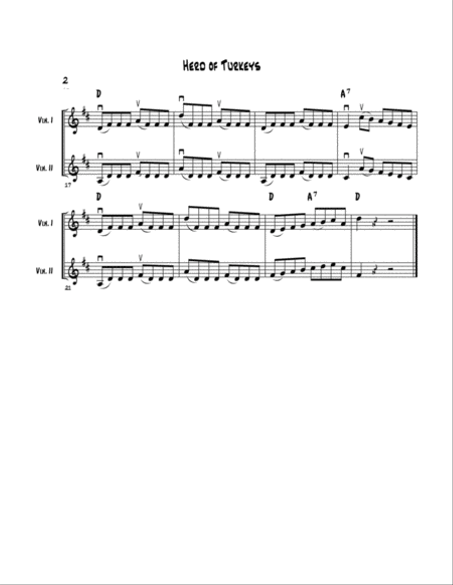 The Turkey Tunes: A humorous collection of nine tunes celebrating the Texas Turkey Set of Parts scores gallery preview page 3