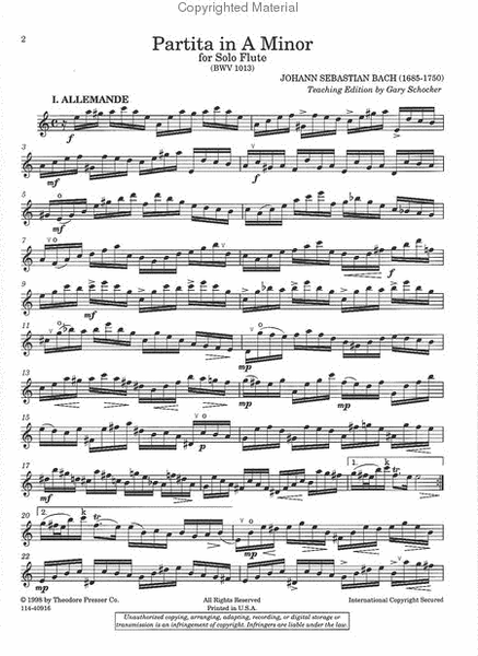 Partita in A Minor, BWV 1013 plus The Bach Partita "Ghost"