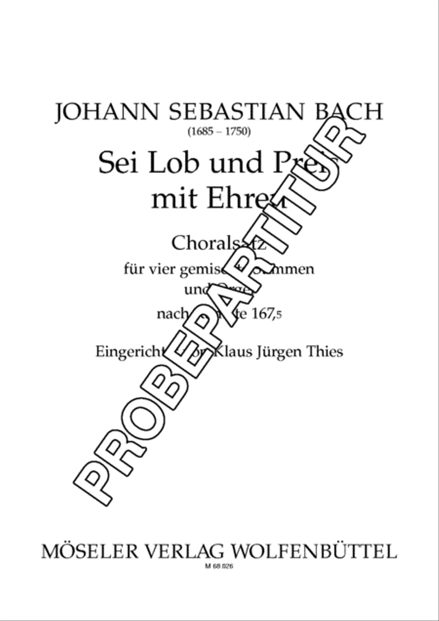 Sei Lob und Preis mit Ehren BWV 167 4-Part scores gallery preview page 2