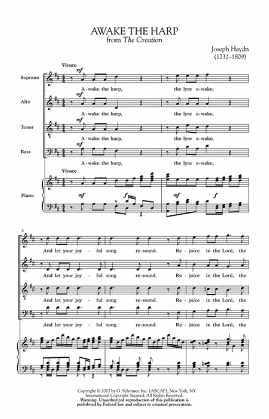 Awake the Harp 4-Part scores gallery preview page 2