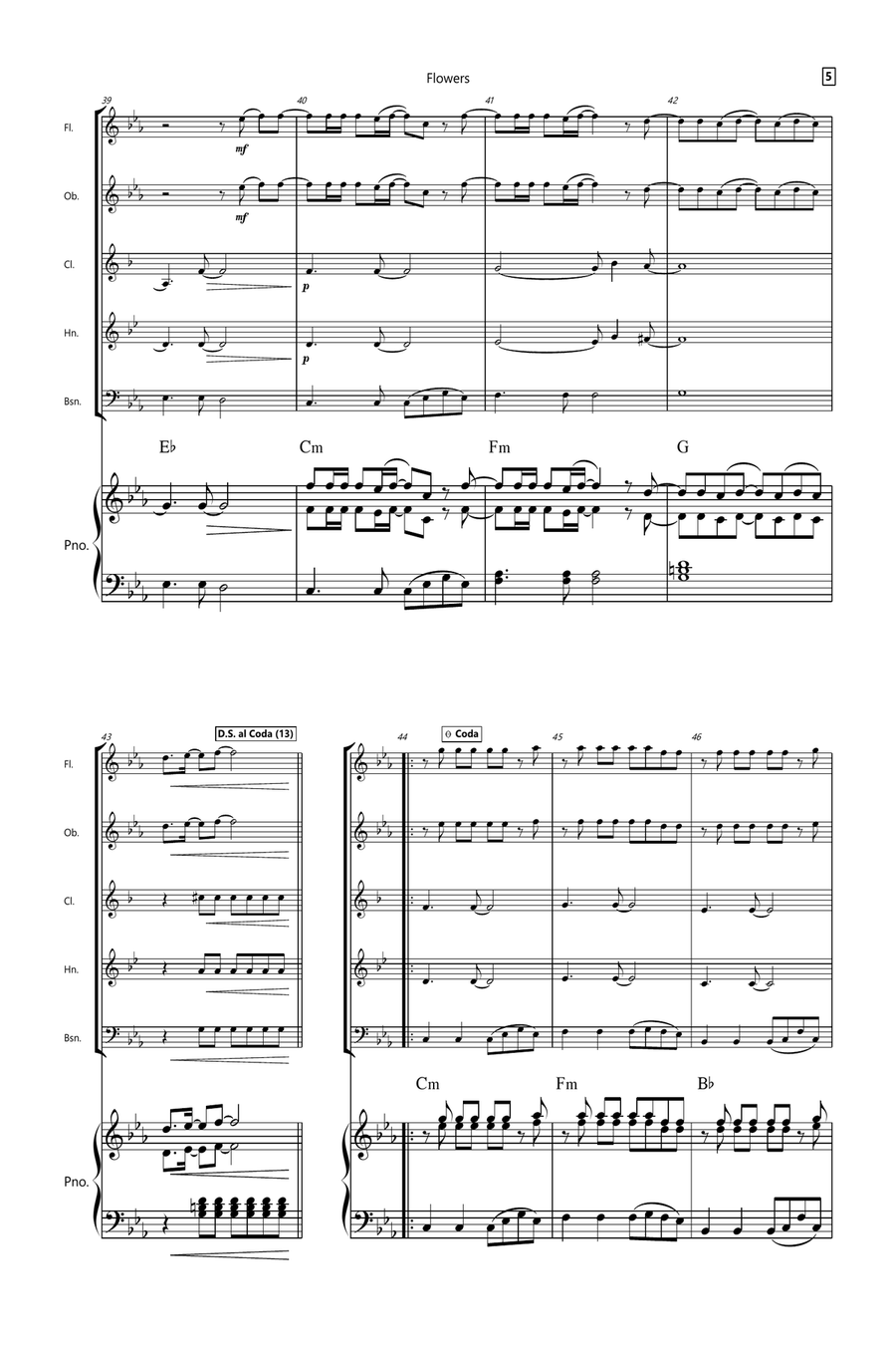 Flowers Small Ensemble scores gallery preview page 5