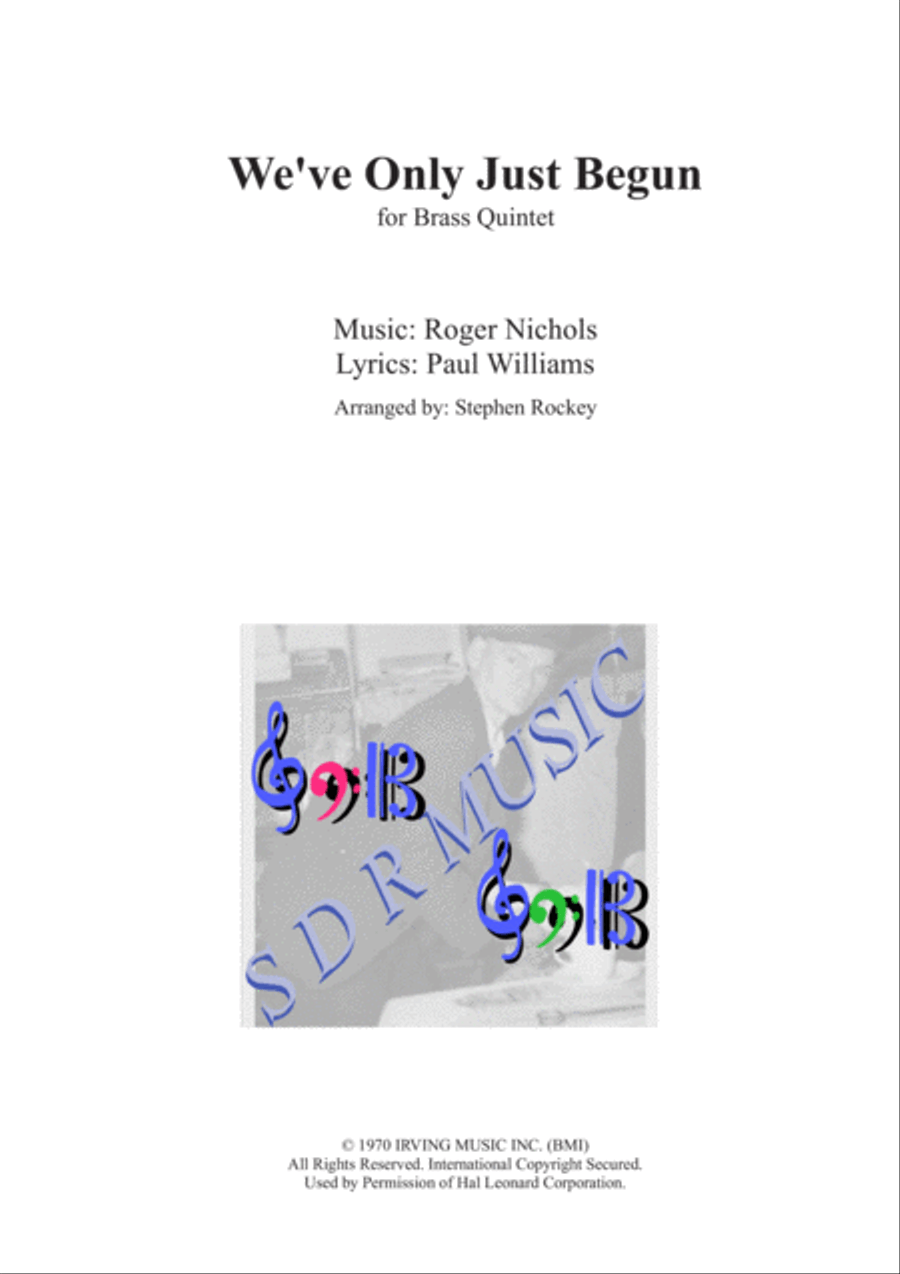We've Only Just Begun Brass Ensemble scores gallery preview page 1