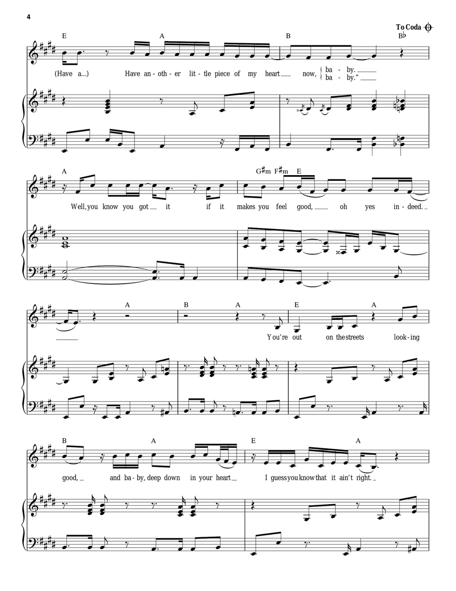 Piece Of My Heart Piano, Vocal scores gallery preview page 4