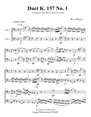 Mozart: Duet K. 157 No.1 for Cello Duo