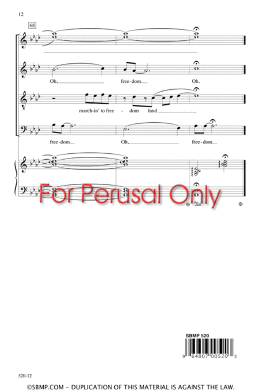 Marchin' to Freedom - SATB 4-Part scores gallery preview page 11