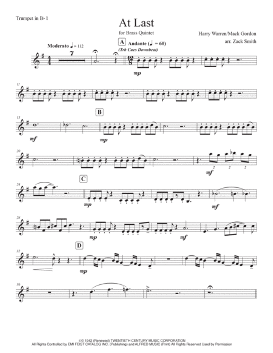 At Last Brass Quintet scores gallery preview page 5