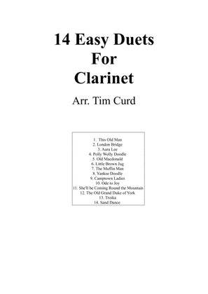 Book cover for 14 Easy Duets For Clarinet