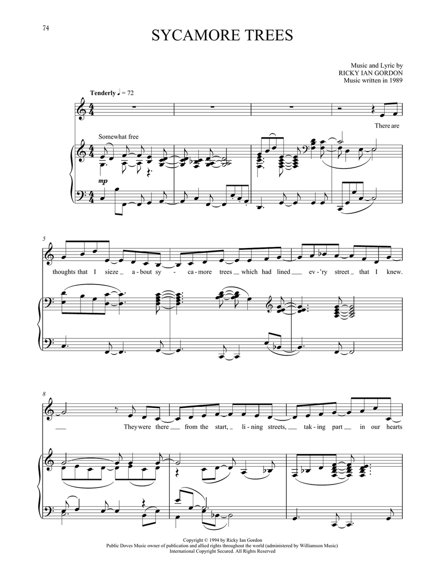 Sycamore Trees Voice scores gallery preview page 1