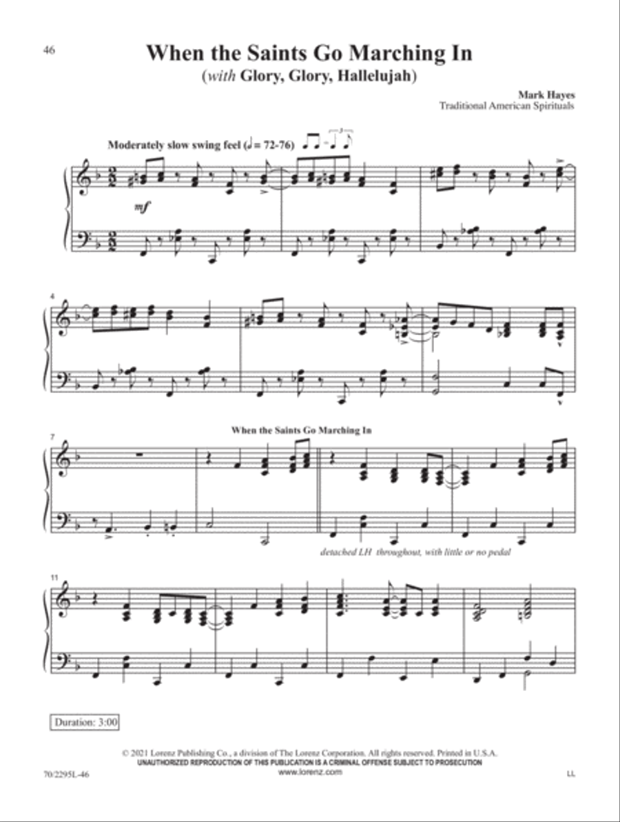 Mark Hayes: Spirituals for the Intermediate Pianist Piano Solo scores gallery preview page 19