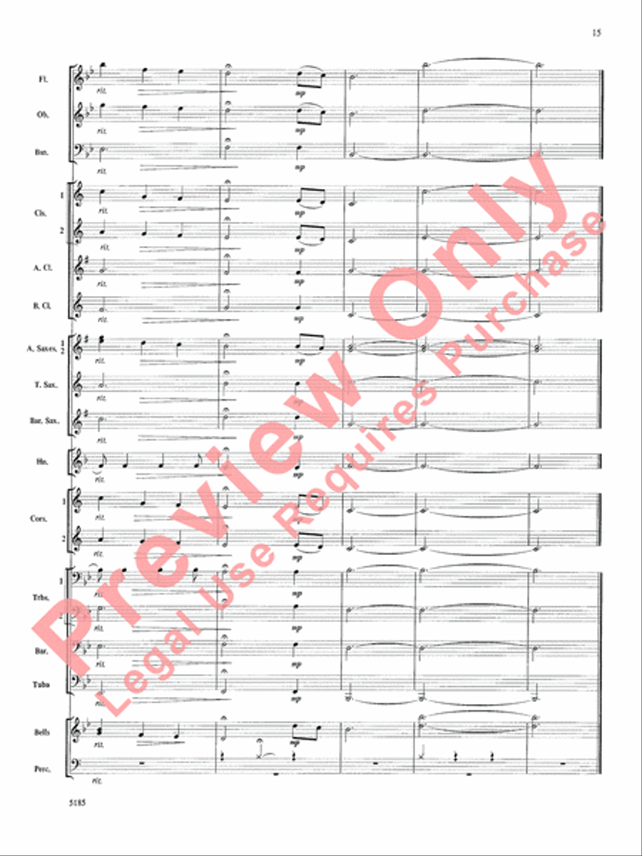 A Christmas Canon Concert Band scores gallery preview page 16