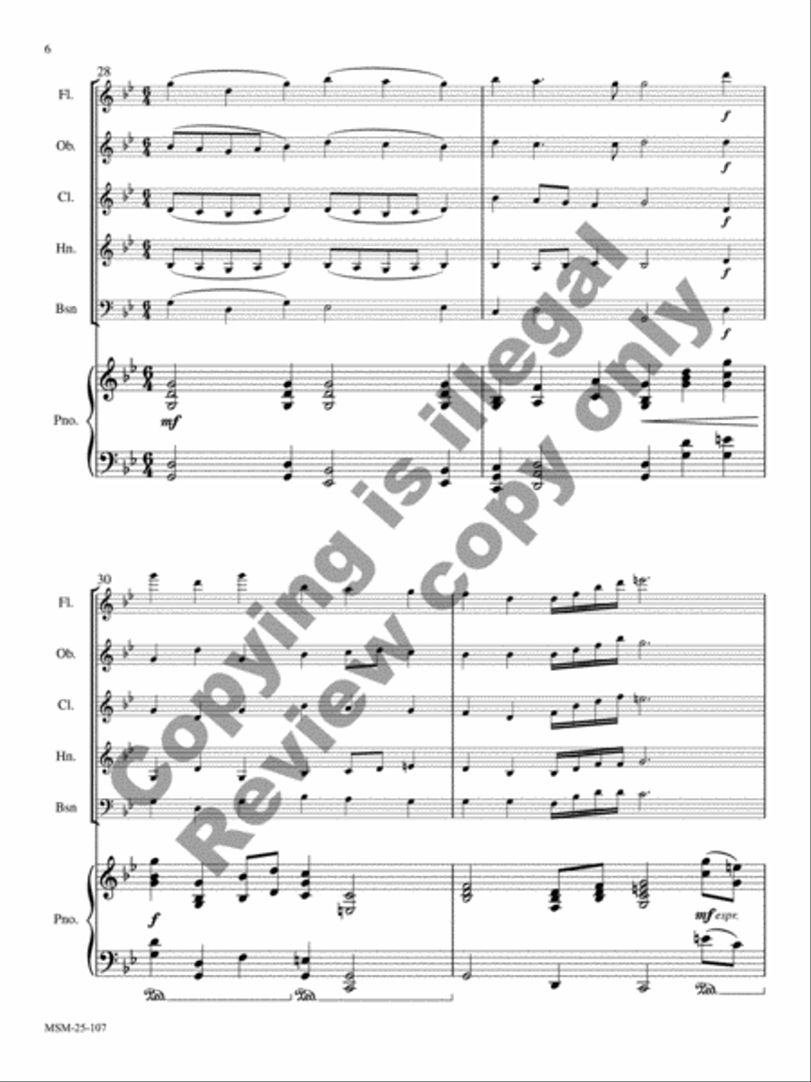 I Wonder as I Wander I Wonder as I Wander Woodwind Quintet scores gallery preview page 7