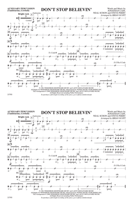 Don't Stop Believin': Auxiliary Percussion