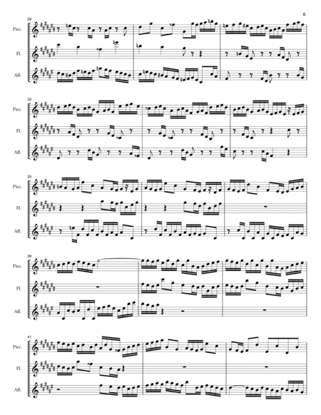 Prelude and Fugue 3 for Mixed Flute Trio image number null