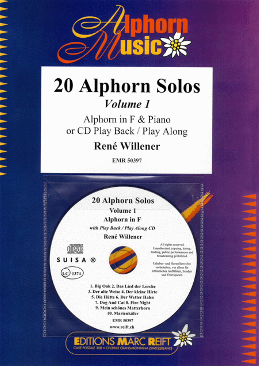 20 Alphorn Solos Volume 1 Piano Accompaniment scores gallery preview page 1